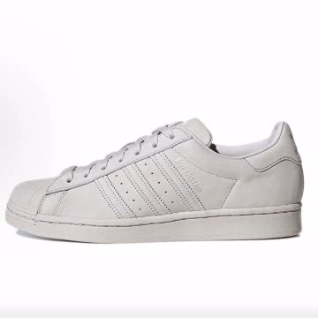 adidas originals SUPERSTAR 耐磨 低帮 板鞋 男女同款 石膏白