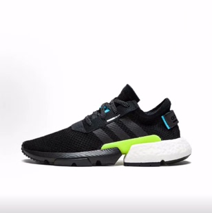 adidas White 男女同款 Black 跑步鞋 S3.1 Pod originals 低帮
