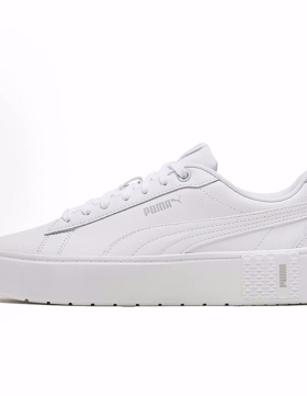 PUMA彪马 Smash Platform  二层牛皮低帮 板鞋 女款 纯白