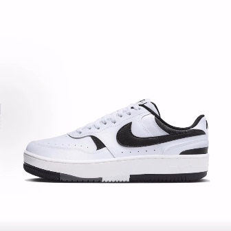 Nike Gamma Force White Black 低帮 板鞋 女款 黑白
