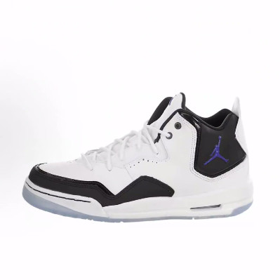 Jordan Courtside 23 休闲舒适 耐磨 中帮 复古篮球鞋 女款 白黑