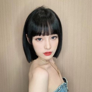 真发bobo修饰圆脸时尚假发女短发