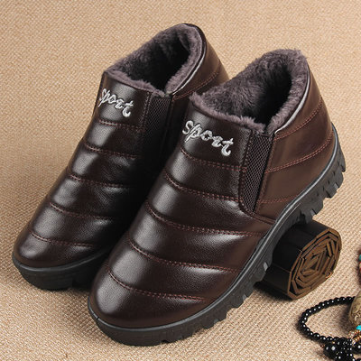 老北京布鞋男冬男士棉鞋冬季加绒加厚保暖防水