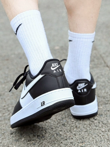 Nike Nike Air Force 1 Черно-белые авиационные силы № 1 AF1 Мужская повседневная ботинка DV0788-001