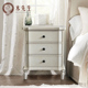木先生床头柜美式 收纳柜储物柜多层轻奢 乡村家具卧室实木抽屉式