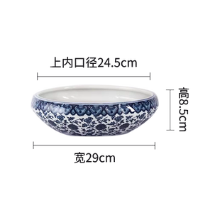 景德镇陶瓷器烟灰缸家用客厅创意笔洗大口径缸可作鱼缸多功能摆件