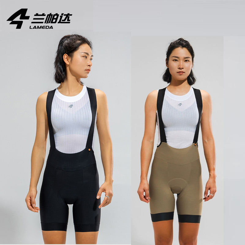 双箭头骑行裤背带短裤修身女款