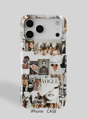 杂志封面iPhone16Promax超薄15不掉色13哑光雾面12磨砂14半包适用于苹果潮牌手机壳菲林可水洗
