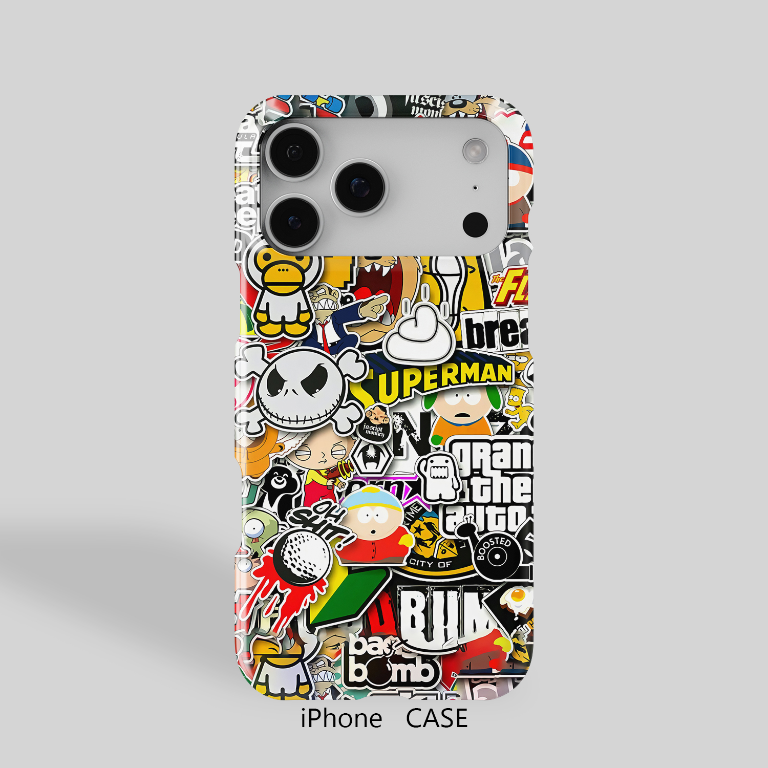 涂鸦个性创意潮流iPhone16Promax超薄15不掉色13哑光雾面12磨砂14半包适用于苹果手机壳菲林