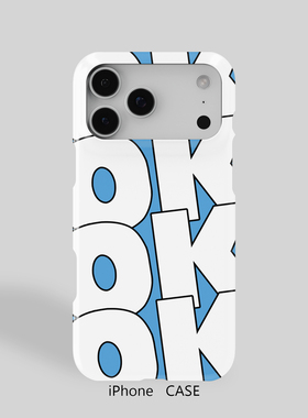 iPhone16promax文字OK简约12romax适用于苹果半包硬壳手机壳1413