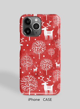 iPhone16promax圣诞节iPhone12romax超薄半包绿色xrxs适用于苹果14手机壳13