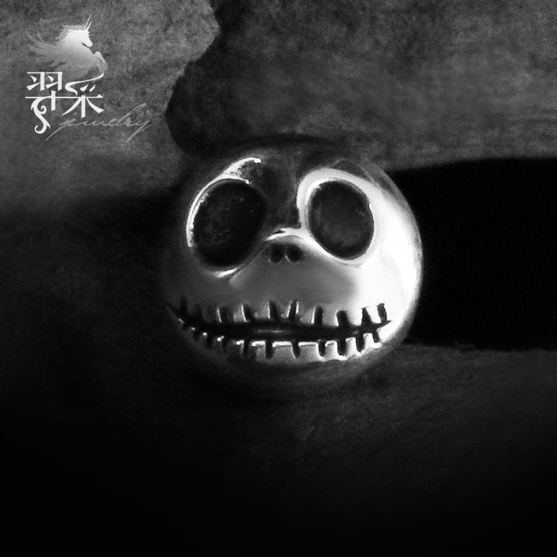 耳钉骷髅哥特风银饰品