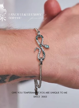 羿采纯银蛇手链INS小众设计