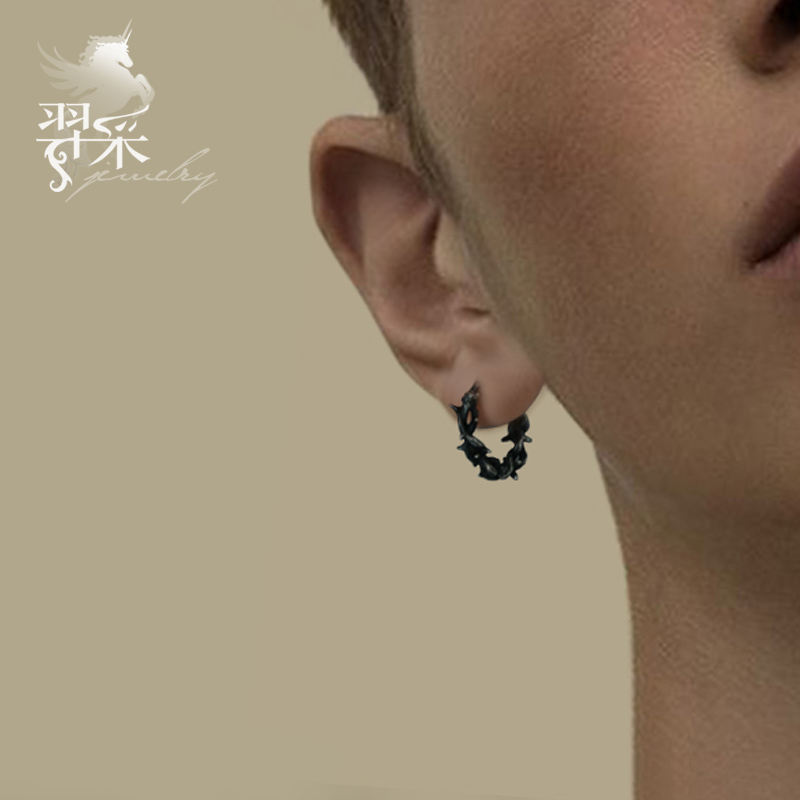 耳环复古哥特风夜店ins银饰品