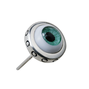 羿采个性潮人单只925银饰银耳钉个性眼球眼睛耳丁男女生夜店配饰