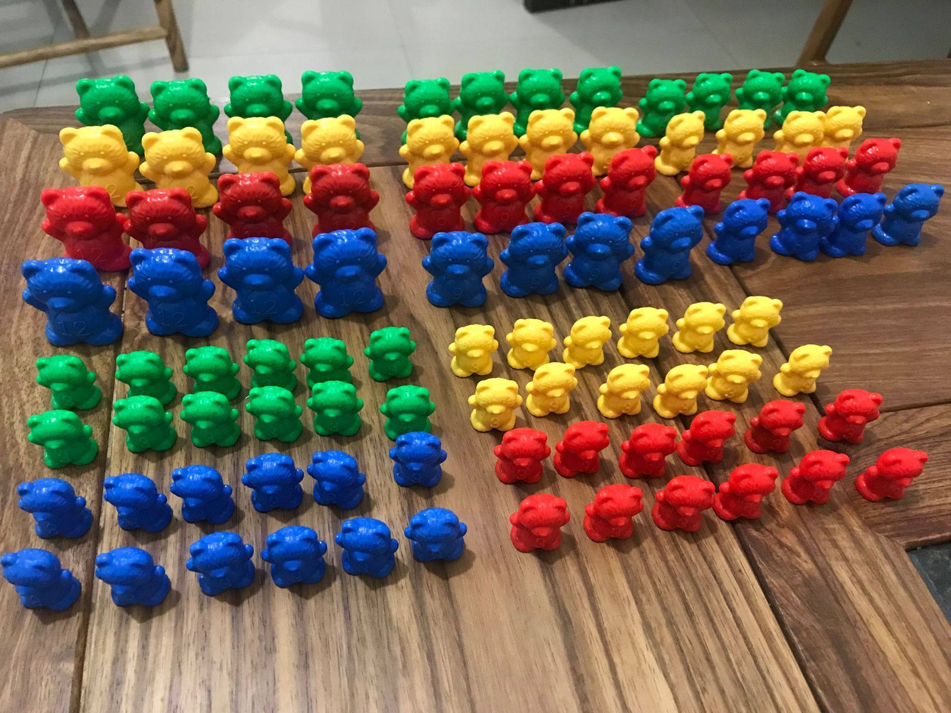 彩虹计数砝码小熊蒙台梭利教具幼儿园学数数学益智蒙氏早教玩具
