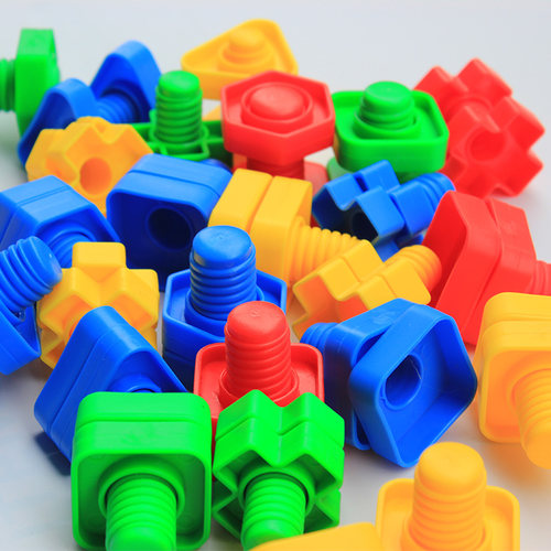 形状配对玩具积木儿童益智早教玩具动作训练拆装塑料螺丝螺母组合