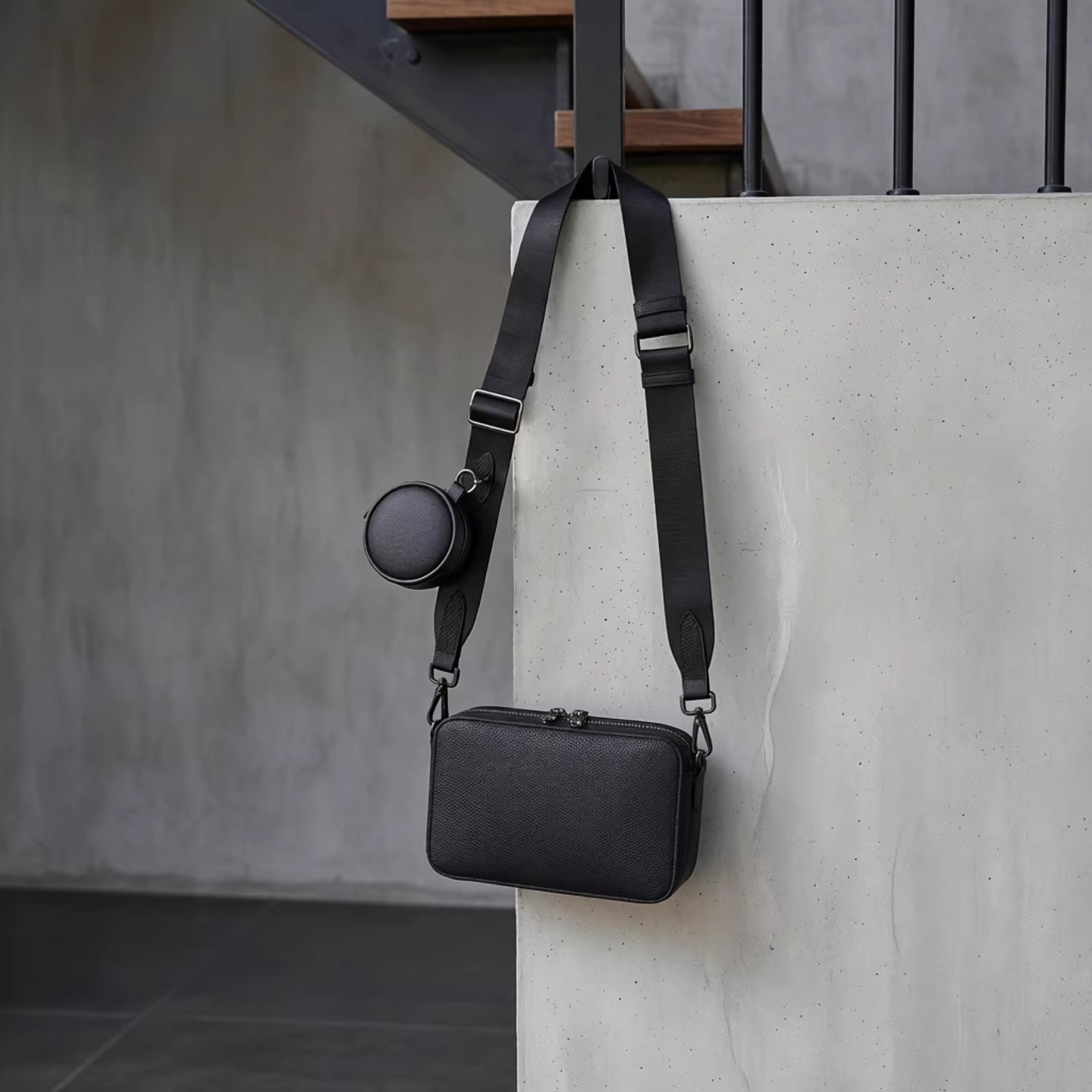 新款真皮男士小包单肩包外出便携包潮流时尚男包小挂包百搭斜挎包