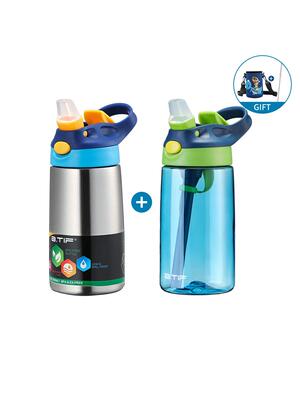 美国Btif儿童保温杯夏季吸管幼儿园学生水壶防漏包装专用杯子套装