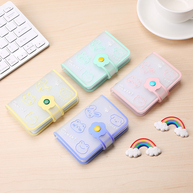 透明可爱卡包女式韩国迷你超薄小巧大容量多卡位学生防消磁卡片包