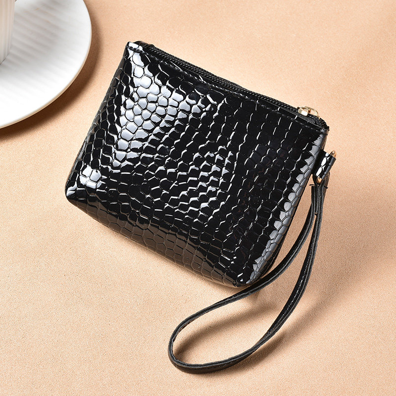 鳄鱼纹零钱包女小巧迷你时尚钱包卡包一体简约多功能钥匙包银币包