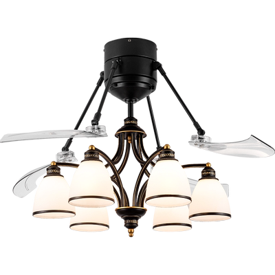 餐厅家用美式森林风吊扇吊灯