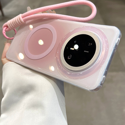 马卡龙渐变适用华为mate70pro手机壳新款女70优享版磁吸mate60带挂绳pro+好看独特的全包防摔外壳mt70保护套