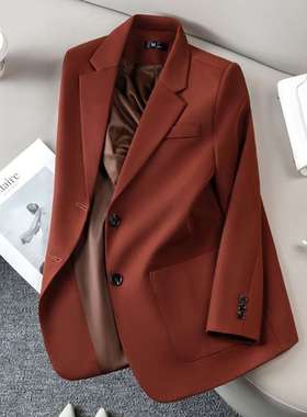 高级感休闲西装外套女春秋2024新款小个子气质韩版宽松小西服上衣