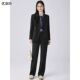 高级感职业大学生面试正装 女春季 灰色休闲小西服外套 套装 黑色西装