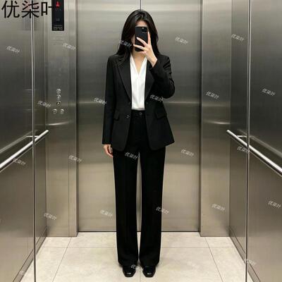 西装套装女教师穿搭小个子大学生面试答辩职业装正装酒店工作服