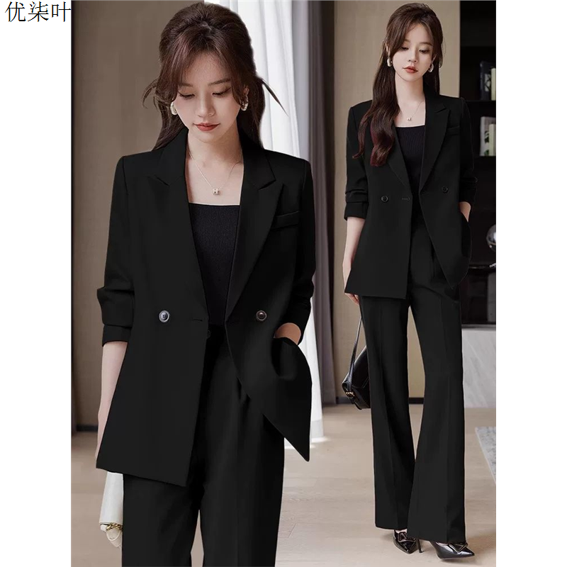 黑色西装套装女职场高级感2025新款气质女士职业装正装外套工作服