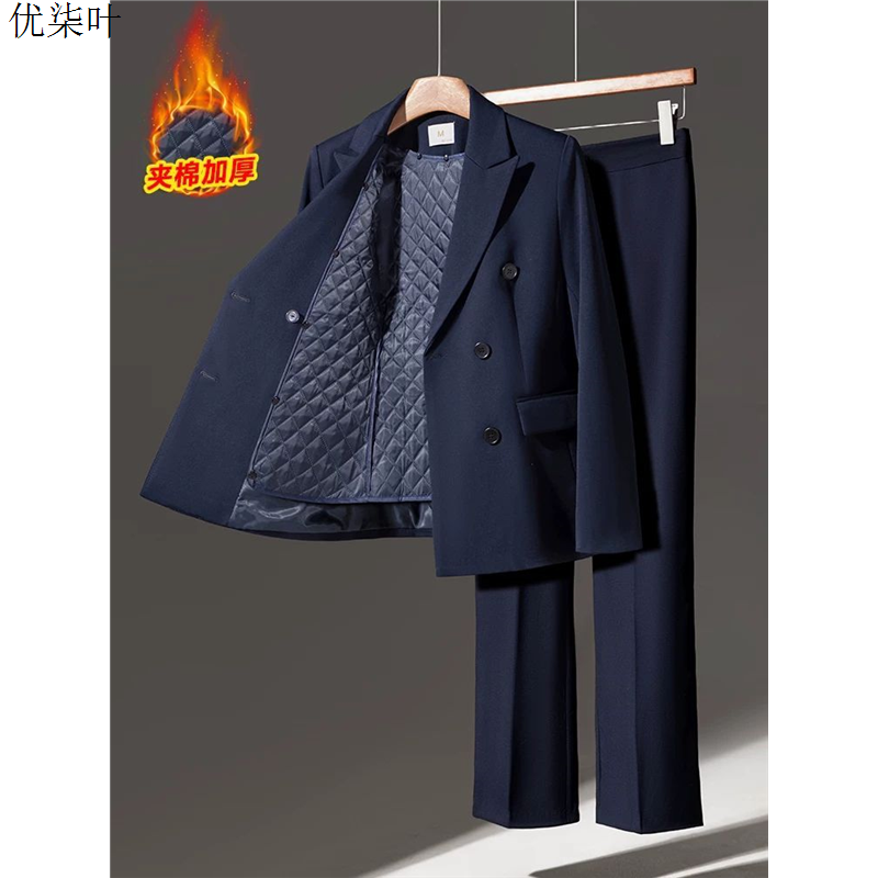 冬季职业西装套装女2025新款轻职场正装高级感秋冬加厚西服外套