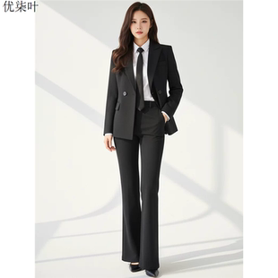 黑色西装套装女2026新款职场面试正装大学生西服公务员职业工作服