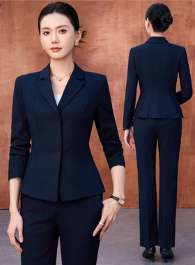 职业装西装套装女春秋西服正装珠宝店工作服酒店经理前台接待工装