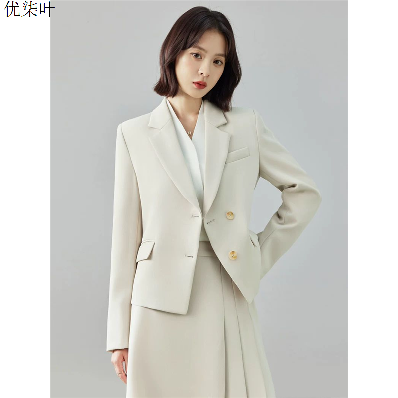 春秋西装套装女高级感小个子大学生面试穿搭正装西服半身裙两件套