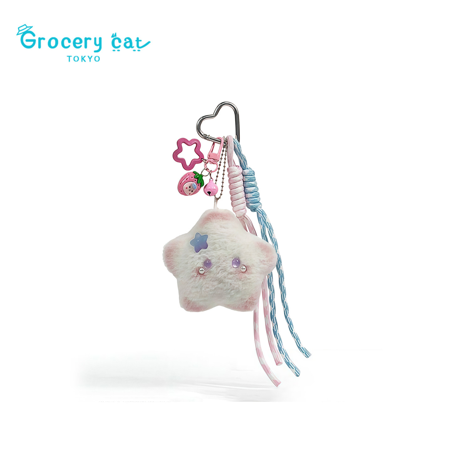 日本Grocery Cat吱吱叫高级感可爱星星毛绒公仔包包挂件