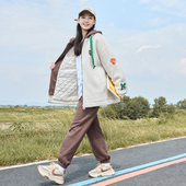 初中学生羊羔毛外套加厚2025冬装 毛呢连帽高中生少女棉服加厚棉衣