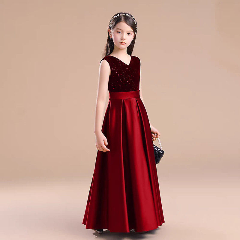 黑色红色女孩小提琴丝绒无袖演出服主持人女童礼服管弦乐团大合唱,童装/婴儿装/亲子装,儿童礼服,淘宝优惠券,粉丝福利购,淘宝优惠卷