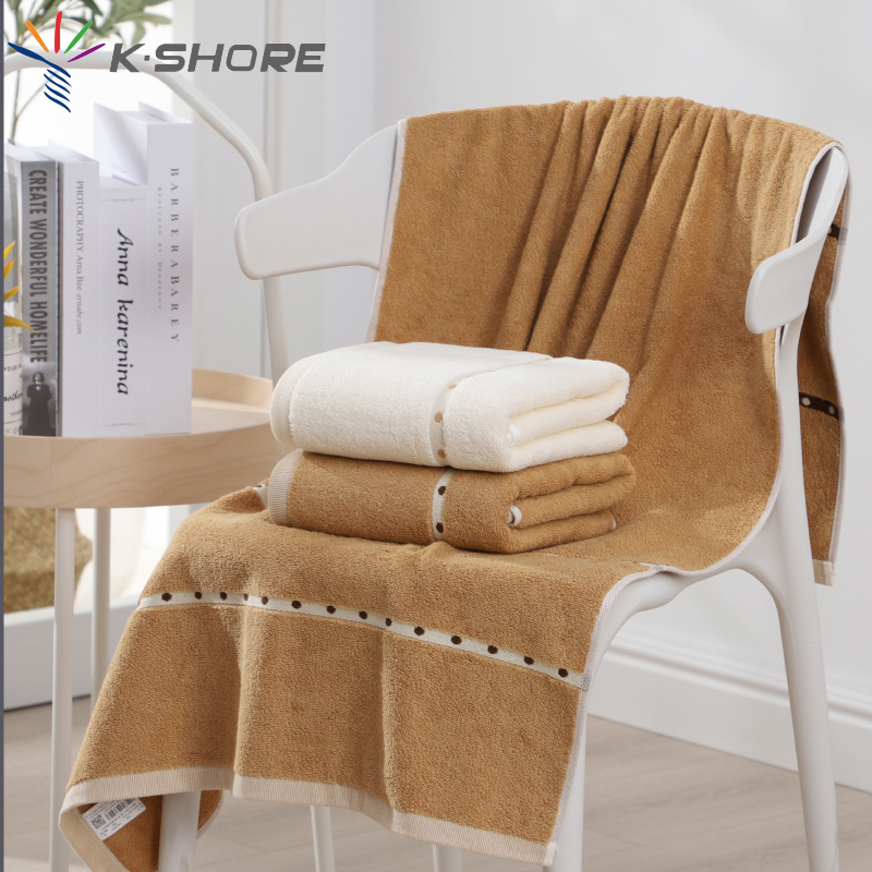 金号纯棉家用成人男女洗澡浴巾毛巾方巾三件套4320a