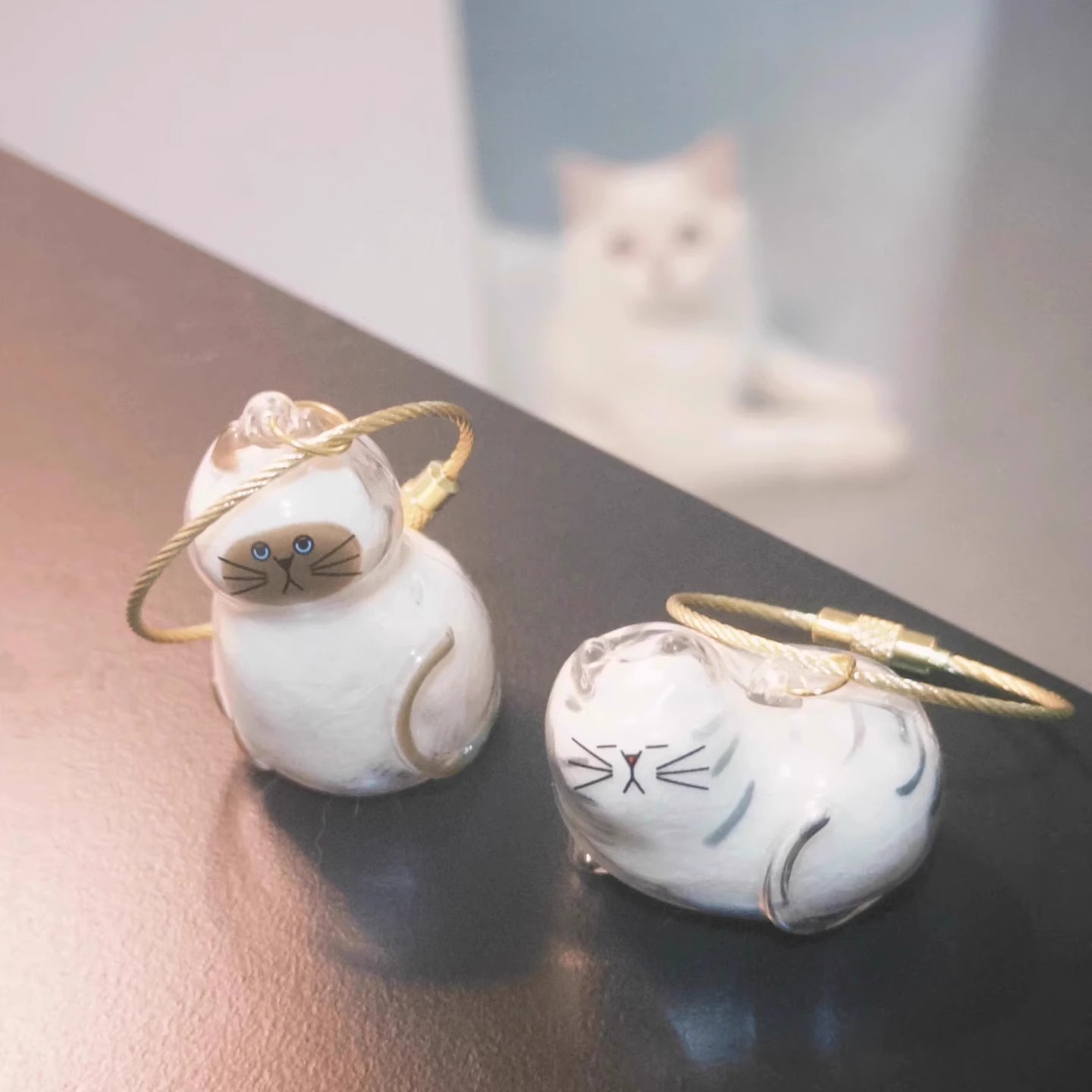 小红书同款猫咪毛球挂件