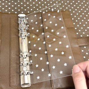 韩系波点透明亚克力活页分隔板a6手帐本内页日记本笔记本加厚挡板