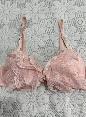 甜美蕾丝边可拆卸双肩带有钢圈薄棉杯后排搭扣女士内衣文胸夏8630