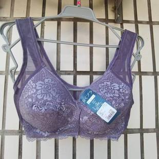 甜美蕾丝边短背心式 舒适无钢圈薄棉杯前搭扣文胸日单女士内衣2666