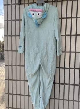 卡通女款珊瑚绒家居服连体衣秋冬
