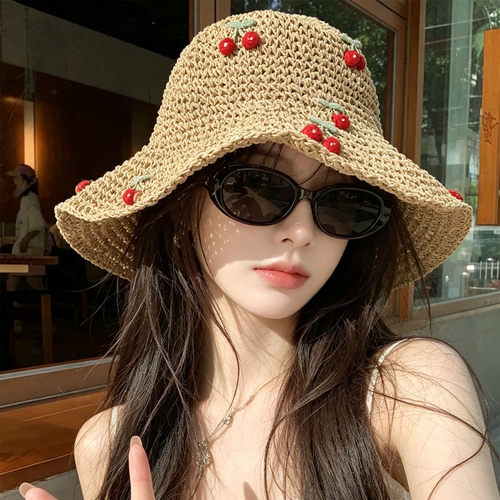海边度假沙滩帽女夏季可折叠