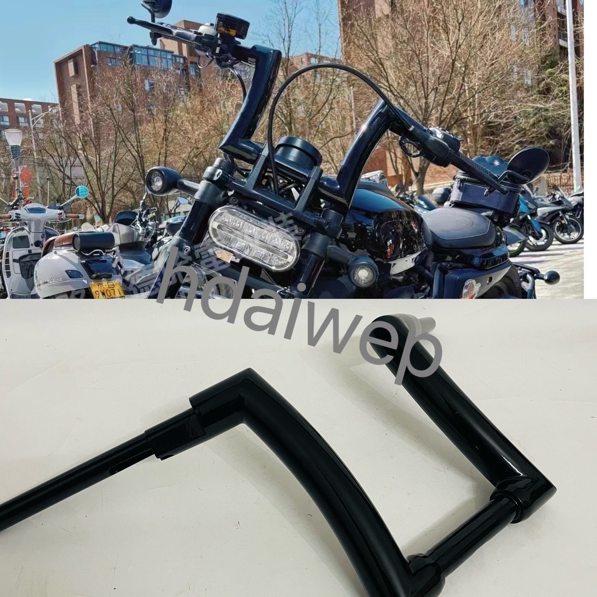 适用于哈雷夜行者975 运动者s1250改装2英寸粗加高车把加高把