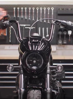 哈雷Nightster夜行者改装黑色猿猴把 RH975用升高回拉10寸小高把