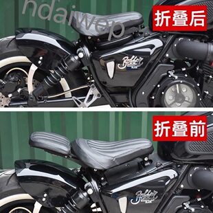 长江400bobbie改装可折叠双人坐垫隐藏式单人座垫bobber后座垫