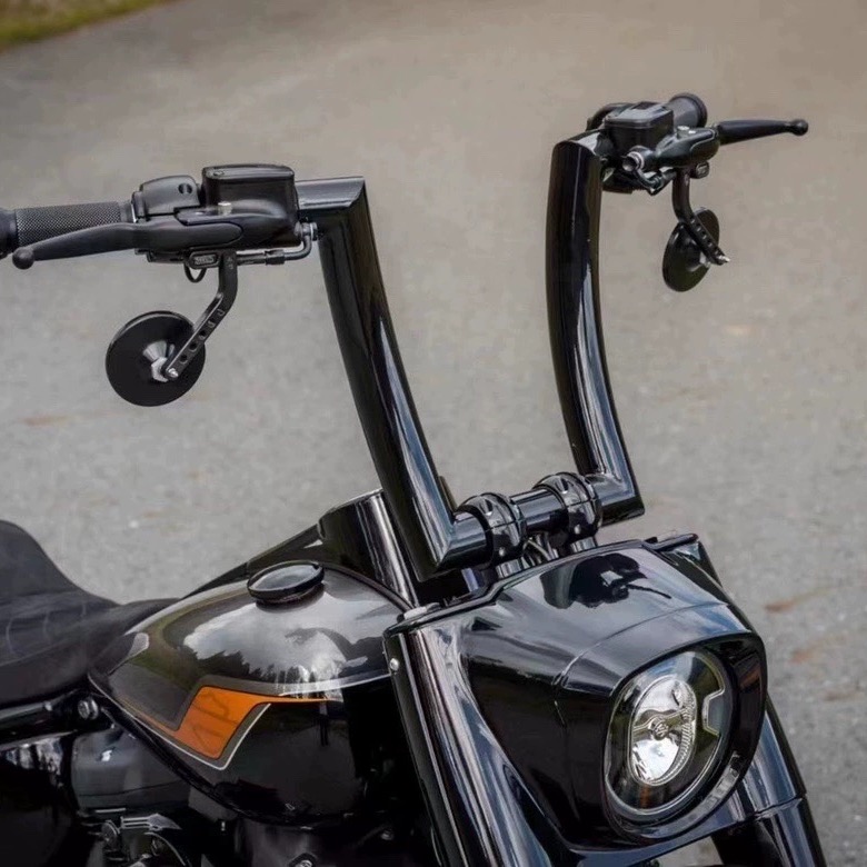 适用于建设香帅650建设800硬汉改装2英寸加粗回弯羊角把2英寸高把