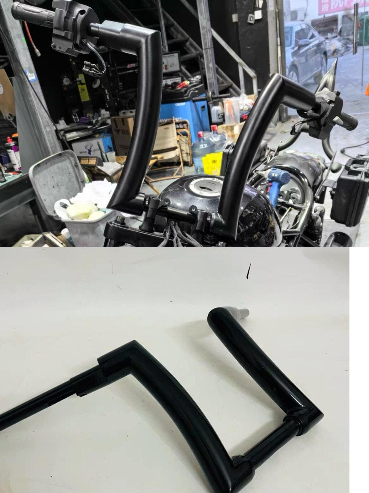 适用于适用于本田cm1100改装加粗2英寸回拉车把高把方向把配件